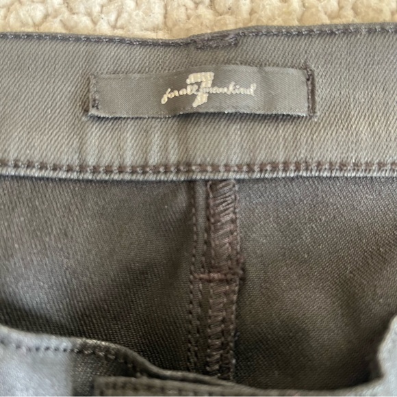 7 For All Mankind Black & Charcoal Contrast Zip Pants (Size‎ 30) - Picture 6 of 12